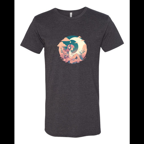BELLA CANVAS MEN'S LONG BODY URBAN TEE 3006 Maiden in the flowers under the moon